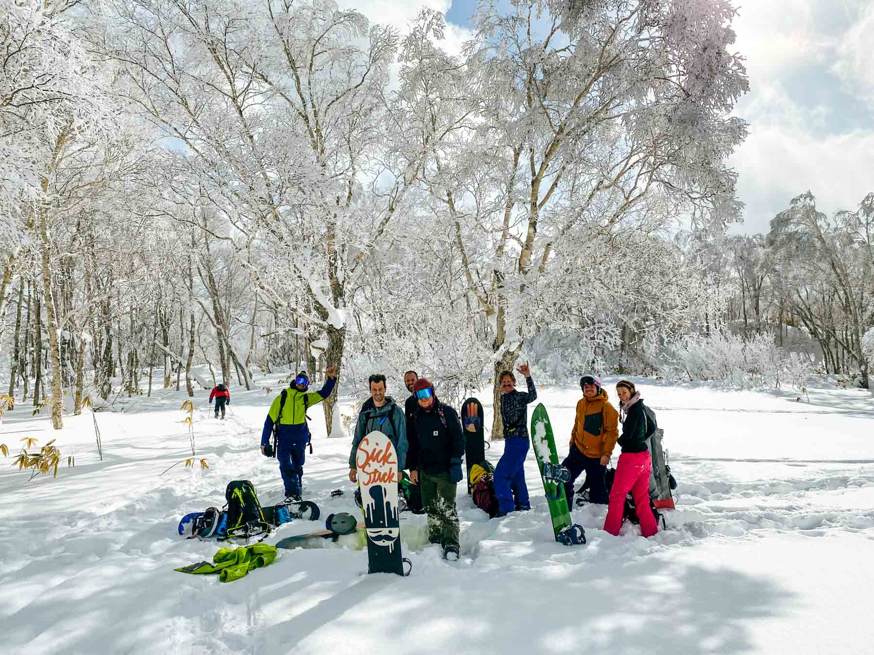 Japan Hokkaido freeride snowboard trip